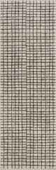 Isolated view of Beige Runner Lizenna Modern Checkered Rug, showcasing its design