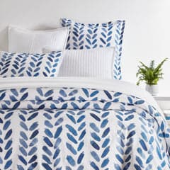 Blue Brush Duvet Cover | White/Blue