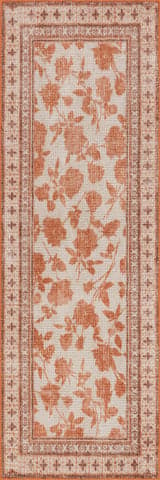 Isolated view of Orange Runner Botanica Hand-Tufted Botanical Wool-Blend Rug, showcasing its design