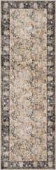 Isolated view of Beige Runner Sinikse Floral and Paisley Washable Rug, showcasing its design