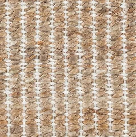 Gridwork Handwoven Jute Rug Swatch | Ivory