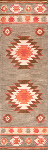 Isolated view of Sage Runner Southwestern Rug, showcasing its design