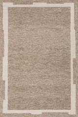 Isolated view of Sand Rectangle Suna Wool Modern Transitional Rug, showcasing its design