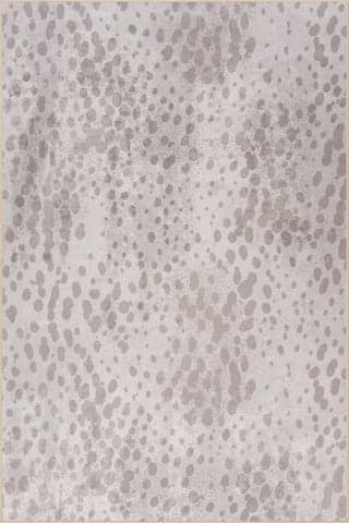 Isolated view of Taupe Rectangle Aricela Modern Animal Print Washable Rug, showcasing its design