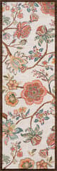 Isolated view of Multicolor Runner Amaia Floral Washable Rug, showcasing its design