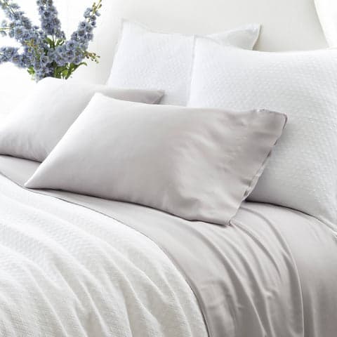 Silken Solid Pillowcases (Pair) | Grey