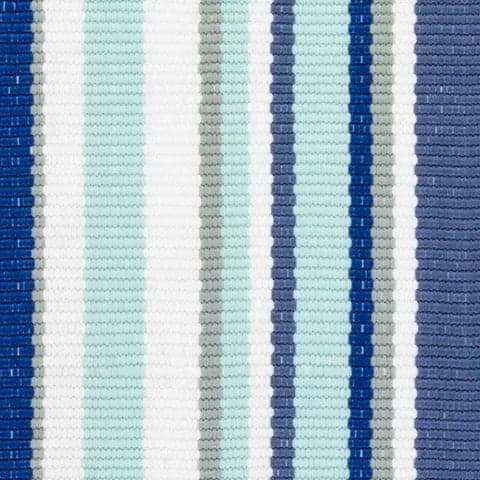 Skyler Stripe Handwoven Indoor/Outdoor Rug Swatch | Blue