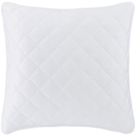 Quilted Silken Solid Sham | White