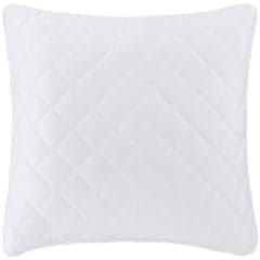 Quilted Silken Solid Sham | White