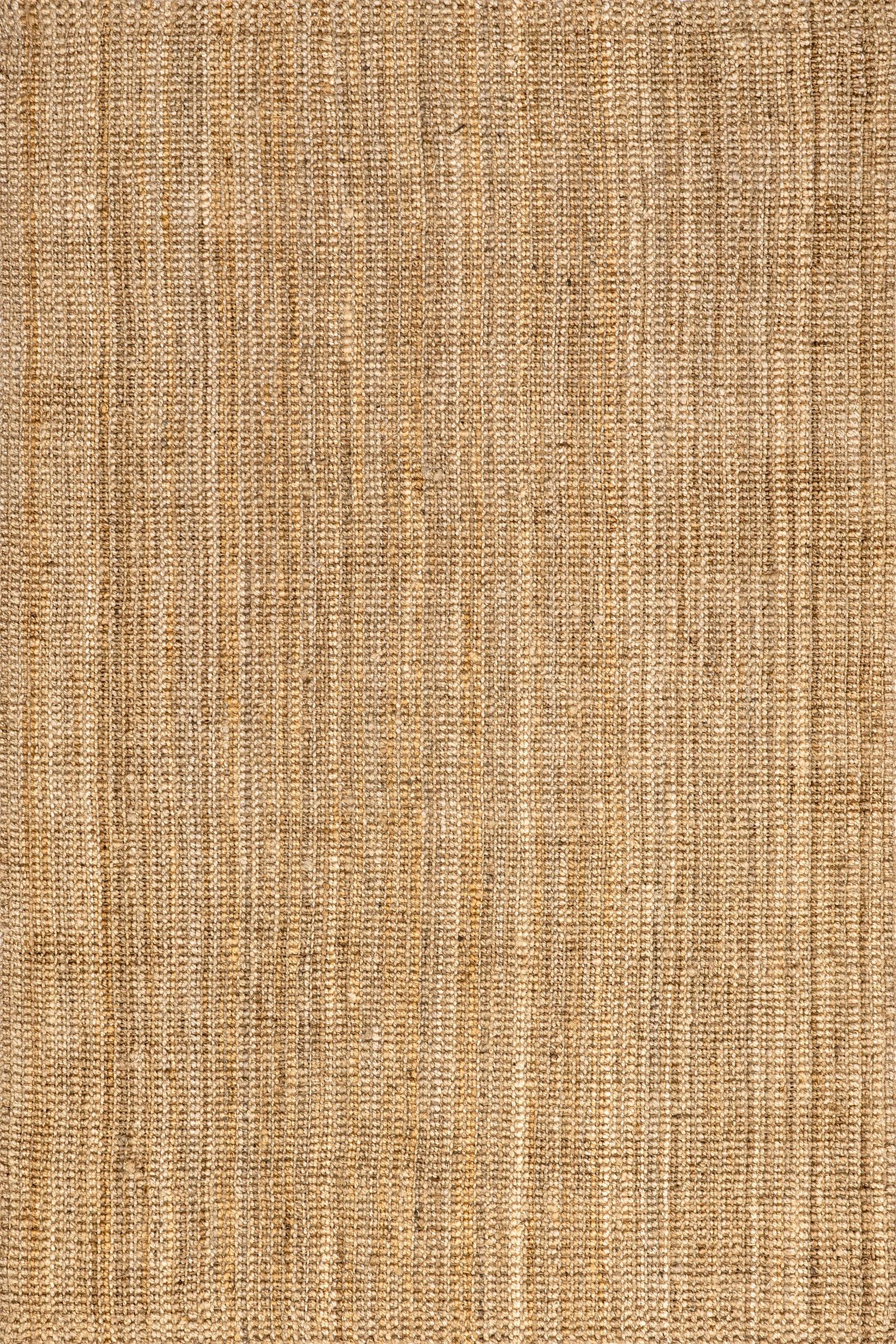 Handwoven Jute Ribbed Solid Rug | Natural