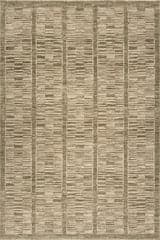 Isolated view of Green Rectangle Striata Bohemian Striped Rug, showcasing its design