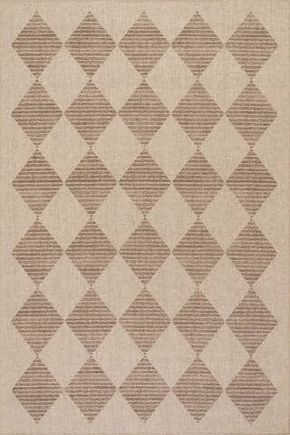 Isolated view of Brown Rectangle Luzia Vintage Washable Rug, showcasing its design