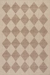Isolated view of Brown Rectangle Luzia Vintage Washable Rug, showcasing its design