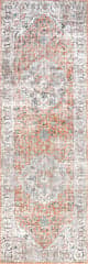 Isolated view of Rust Runner Cabalina Vintage Persian Rug, showcasing its design