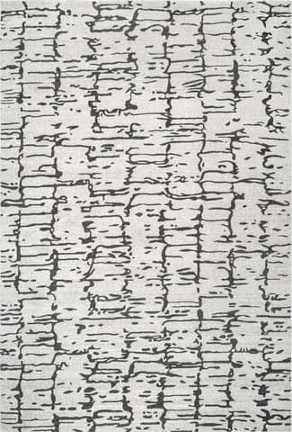 Isolated view of Ivory Rectangle Cascading Abstract Rug, showcasing its design