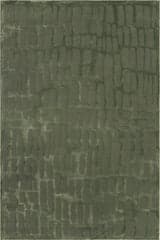 Isolated view of Green Rectangle Summit Plush Textured Washable Rug, showcasing its design