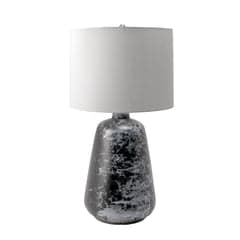 Isolated view of Black  27-inch Zelda Ceramic Table Lamp, showcasing its design