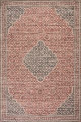 Isolated view of Red Rectangle Merit Traditional Medallion Rug, showcasing its design