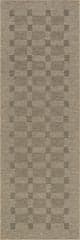 Isolated view of Brown Runner Walker Checkered Washable Rug by Nate Berkus, showcasing its design