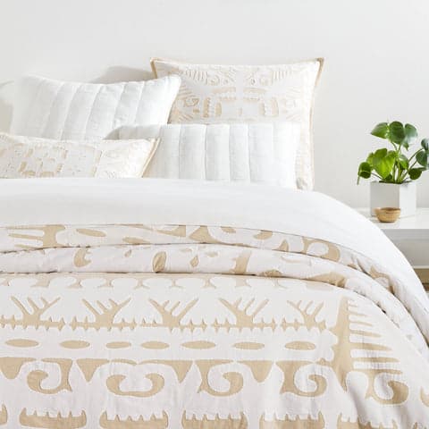 Knight Wood Cutwork Coverlet | Natural