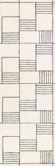 Isolated view of Ivory Runner Jourdan Modern Wool Rug, showcasing its design