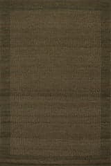 Isolated view of Green Rectangle Tiziri Striped Moroccan Hand Woven Jute Rug, showcasing its design