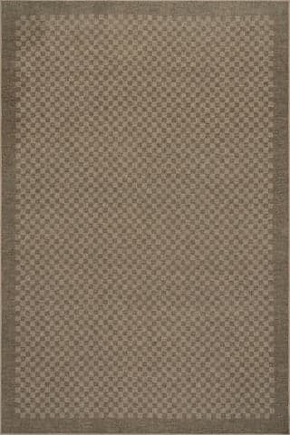 Isolated view of Charcoal Rectangle Watts Modern Checkered Washable Rug, showcasing its design