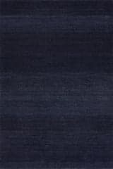 Isolated view of Navy Blue Rectangle Hollis Solid Wool Rug by Nate Berkus, showcasing its design