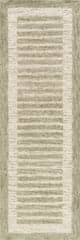 Isolated view of Sage Green Runner Caly Modern Bordered Wool Rug, showcasing its design