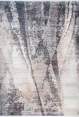 Isolated view of Beige Rectangle Splashed Abstract Rug, showcasing its design