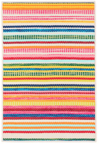 Bright Stripe Handwoven Indoor/Outdoor Custom Rug | Multi