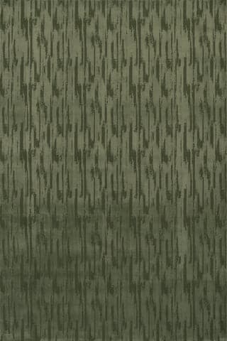 Isolated view of Green Runner Marish Abstract Plush Textured Washable Rug, showcasing its design
