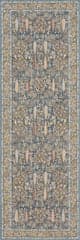 Isolated view of Blue Runner Caeslyn Traditional Floral Indoor/Outdoor Rug, showcasing its design