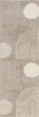 Isolated view of Light Brown Runner Maren Hazy Swirls Rug, showcasing its design