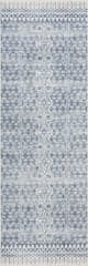 Isolated view of Blue Runner Benica Modern Geometric Washable Rug, showcasing its design