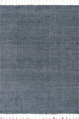 Lioro Plaid Handmade Cotton Rug | Charcoal