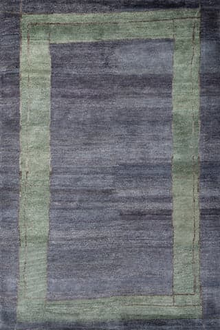 Ramila Modern Bordered Rug | Blue