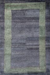 Ramila Modern Bordered Rug | Blue
