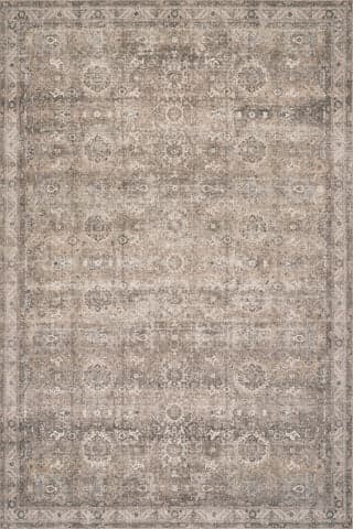 Isolated view of Brown Rectangle Margaux Antiqued Jute-Blend Rug, showcasing its design