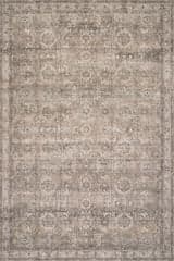 Isolated view of Brown Rectangle Margaux Antiqued Jute-Blend Rug, showcasing its design