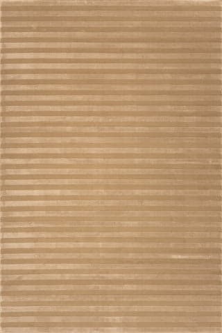 Isolated view of Sand Runner Syra Striped Plush Textured Washable Rug, showcasing its design