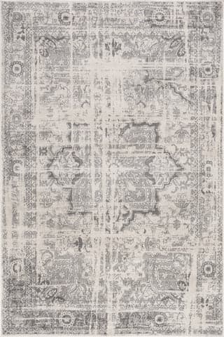 Isolated view of Beige Rectangle Kensley Medallion Rug, showcasing its design