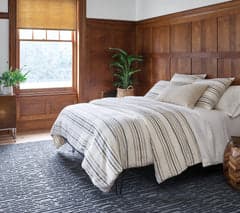 Ellison Stripe Linen Chenille Sham | Ivory