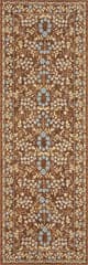 Isolated view of Brown Runner Sanaya Transitional Floral Indoor/Outdoor Rug, showcasing its design