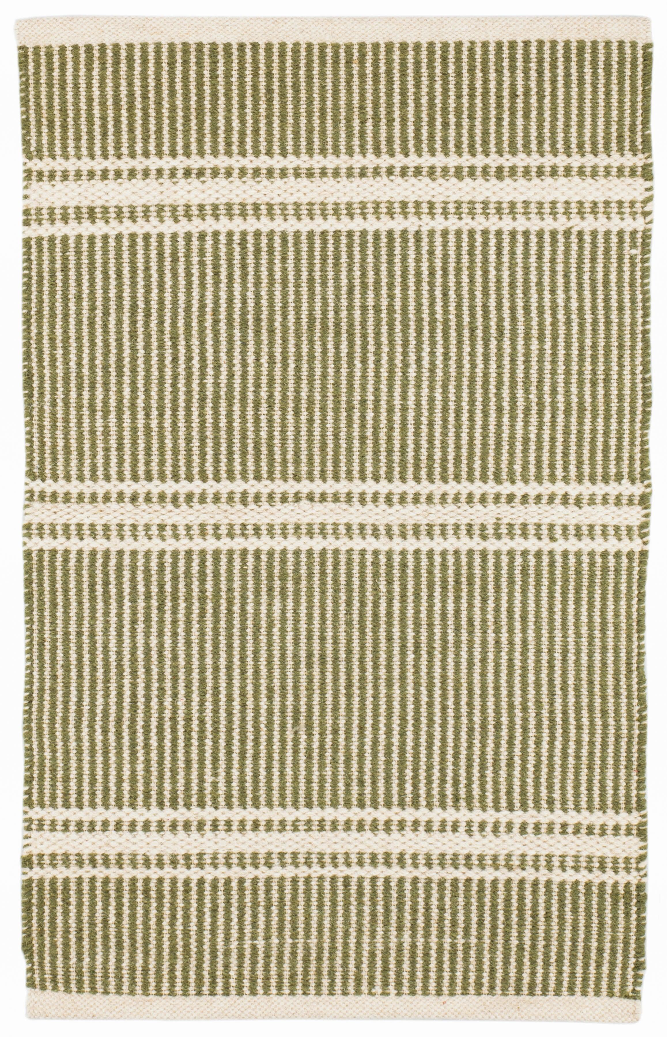 Malta Handwoven Wool Rug | Sage (2' 6" x 8'/Runner)