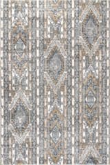 Isolated view of Beige Rectangle Lauren Diamond Striped Rug, showcasing its design