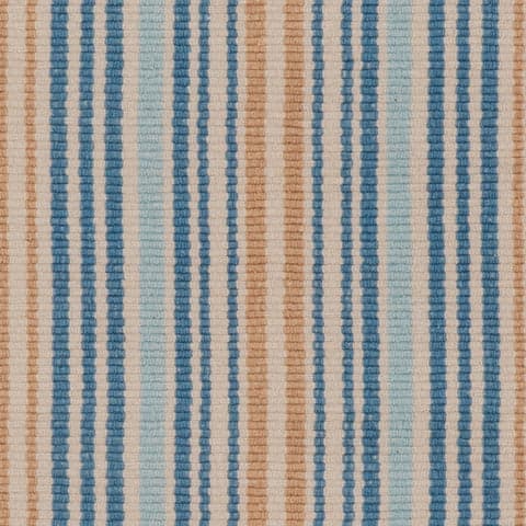 Stockholm Striped Machine Washable Rug Swatch | Blue
