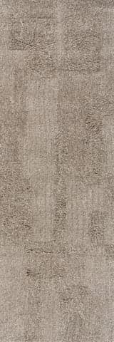Isolated view of Grey Runner Sorvelle Modern Solid Wool Rug, showcasing its design