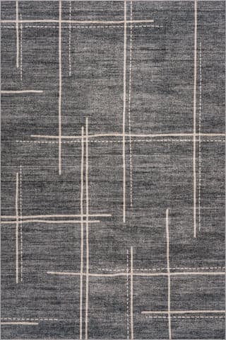 Isolated view of Grey Rectangle Noryn Abstract Washable Rug, showcasing its design