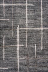 Isolated view of Grey Rectangle Noryn Abstract Washable Rug, showcasing its design